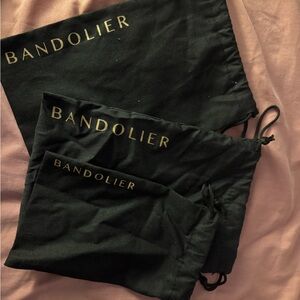Bandolier Black drawstring Pouch Trio
